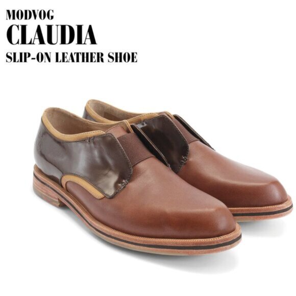 John Fluevog Modvog Claudia Leather Slip-On Shoes Sz 8.5 - Picture 1 of 12